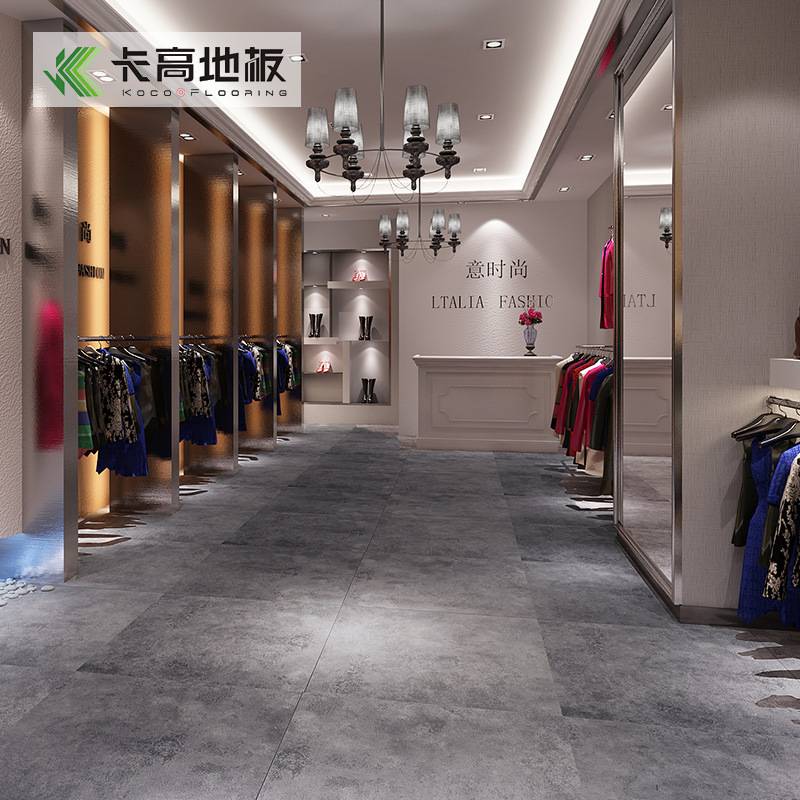 强化复合木地板工业风水泥灰方块复合板12mm耐磨防水商用厂家直销