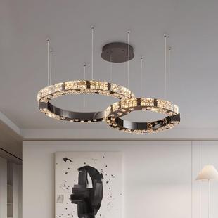 新款 现代简约轻奢水豪晶456吊灯客餐厅高颜值厅L饰ED灯高档华卧室