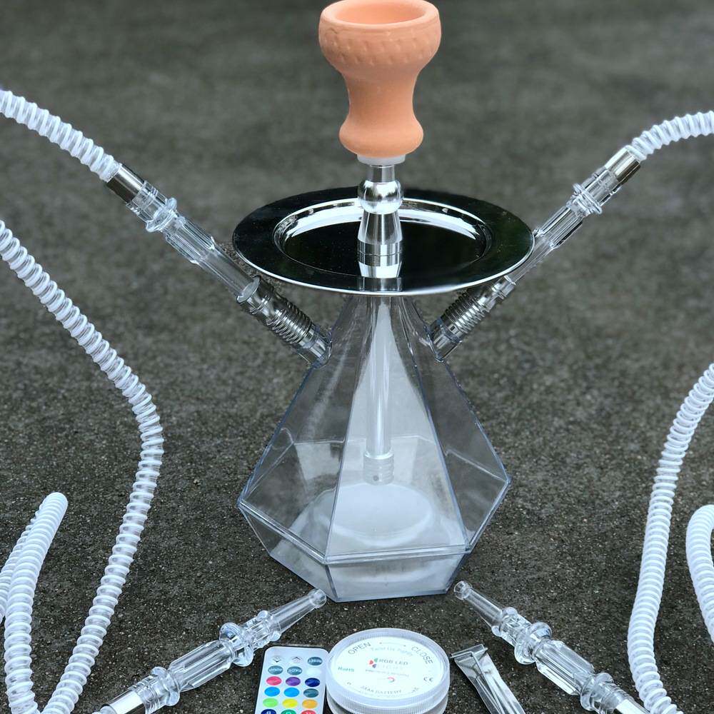 塑料水烟壶跨境货源水烟厂家亚克力水烟壶成品套装hookah shisha