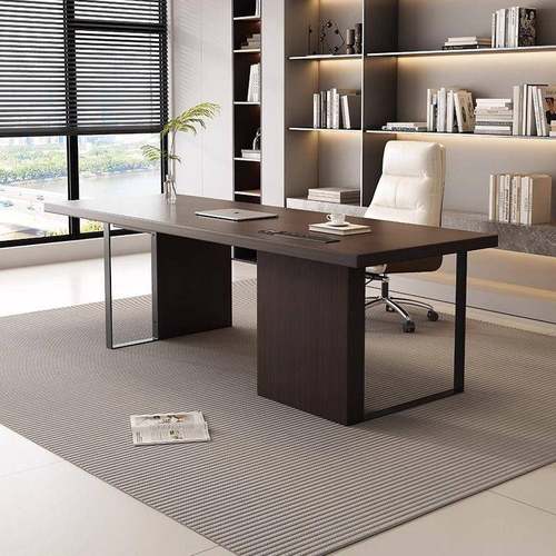 现代简家用烟约熏木书桌意式轻写奢105感办公书桌房字台电脑新品