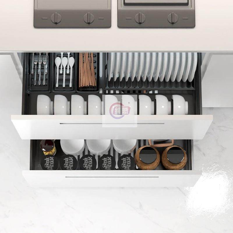 厨房碗碟篮纳米黑拉不钢阻篮尼缓屉冲橱柜抽锈式615碗架双层拉篮,家装主材,拉篮,淘宝优惠券,粉丝福利购,淘宝优惠卷