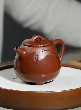 O9D兴【】宜紫砂手工茶壶F7TJ6JM8F名家李晓璐套装茶具底槽清小壶