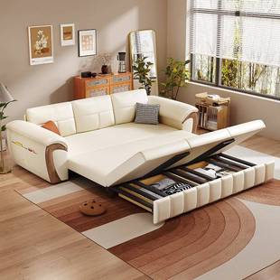 新款 客厅坐GHB567卧用猫两可折叠懒人储物缩直排 实木沙发变床伸式
