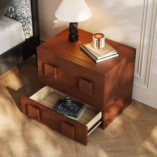 美中古风卡柜式 斗柜家用客厅储门TAN物柜组合电视柜卧室收头纳柜