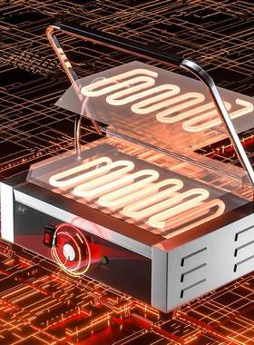 帕尼尼机电电热压板扒炉用机上下平面煎牛扒77706三商明烤面包器