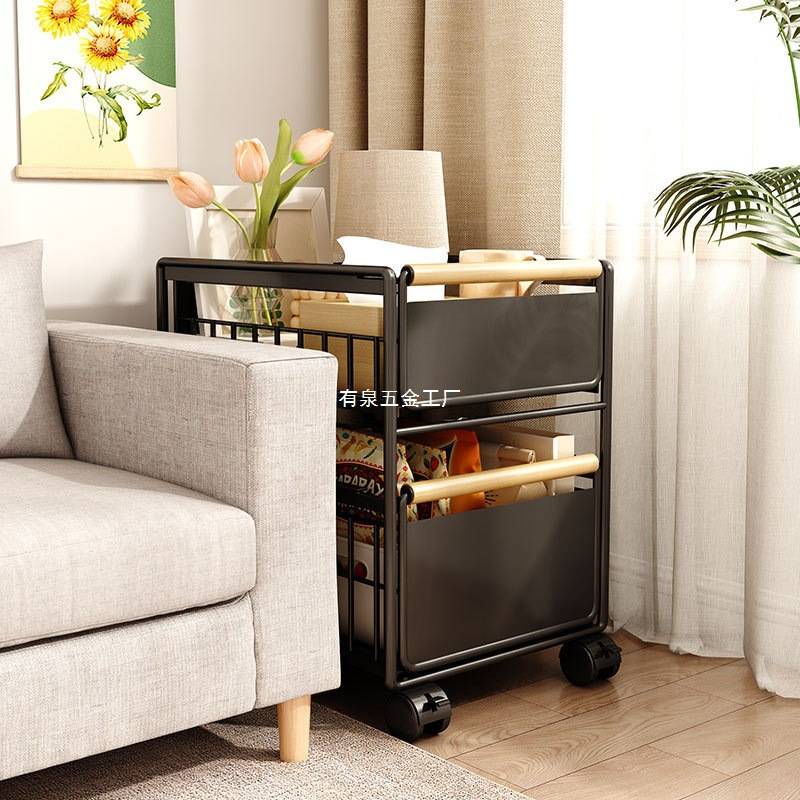 书包置物架可移动小推车书本收纳架家用放书包桌下神器滑轮书架
