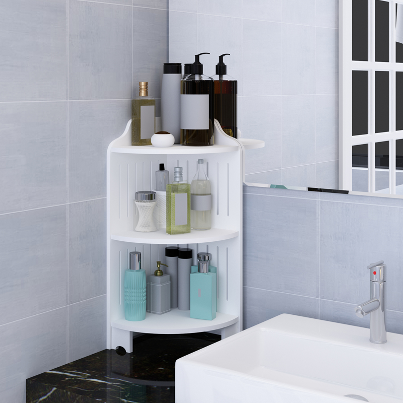 现货速发卫生间转角置物架 落地多层三角架 洗漱台浴室厨房收纳架