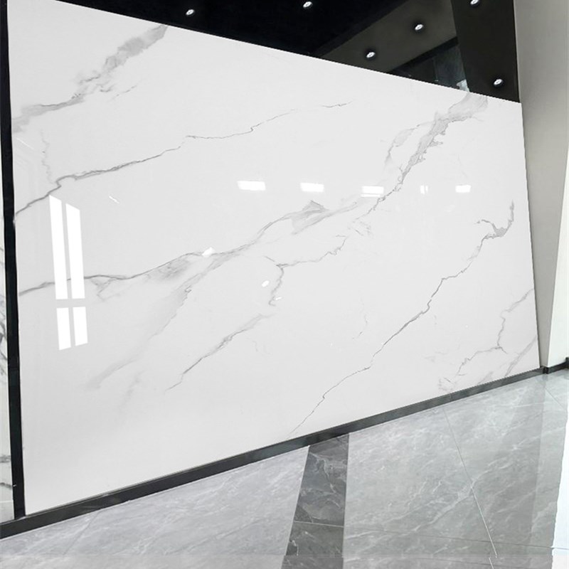 护墙板仿岩板饰面板定制电视墙uvA板电视背景墙仿大理石微晶石pvc