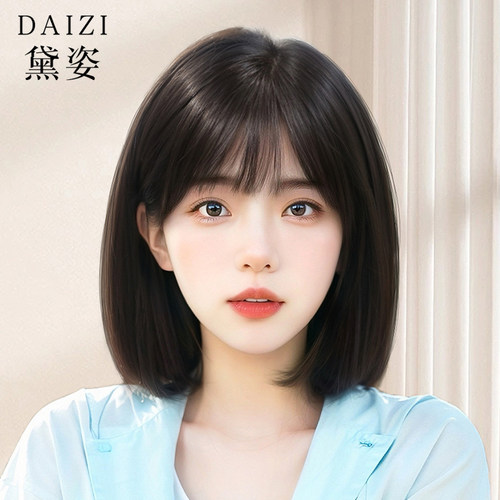 假发女短b发全头套夏天薄款全真发减龄无痕自然锁骨短发整顶假发