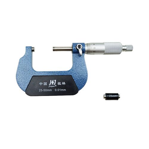 桂林外径千分尺精密量具0-25-50-75-100mm螺旋测微器高精度0.01mm
