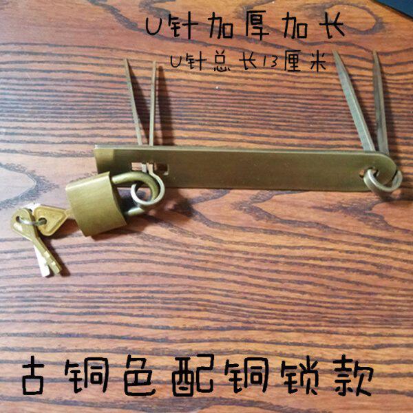 加厚仿古纯铜中式门锁扣仿古老榆木门扣铜门栓纯铜防腐木门铜插锁