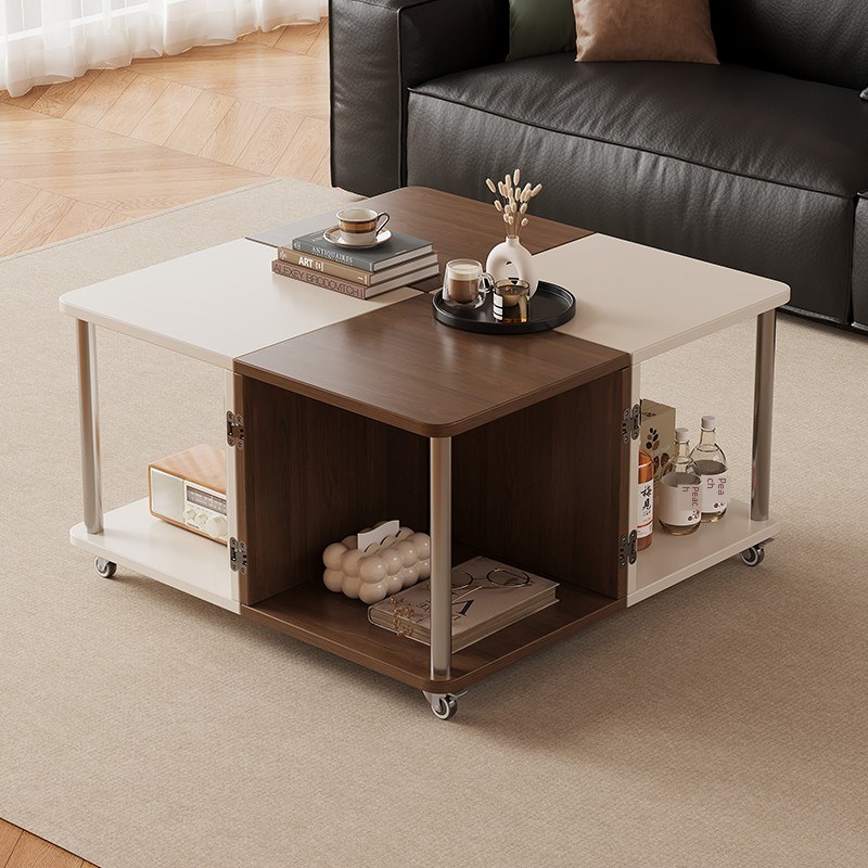 魔术咖啡桌实木活动沙发边桌家居E客厅多功能推车简易茶柜边柜