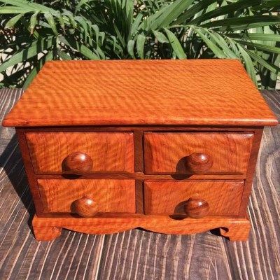 红木水波纹首饰盒饰品盒首饰柜子花梨木大果紫檀实木质收纳盒,收纳整理,首饰盒,淘宝优惠券,粉丝福利购,淘宝优惠卷