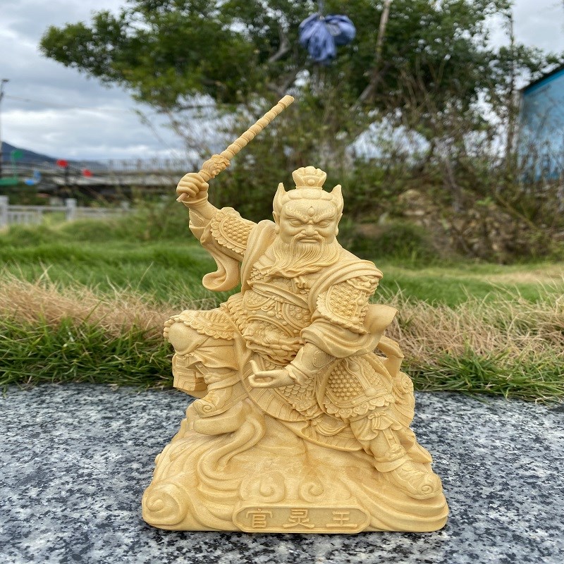新款桧木王灵官神像摆件都天大灵官火神爷王天P君王家用供奏工艺