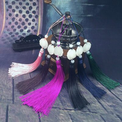 扇 古风折扇 男女式古风玉清昆仑扇扇坠三生三世中国风流苏玉扇坠