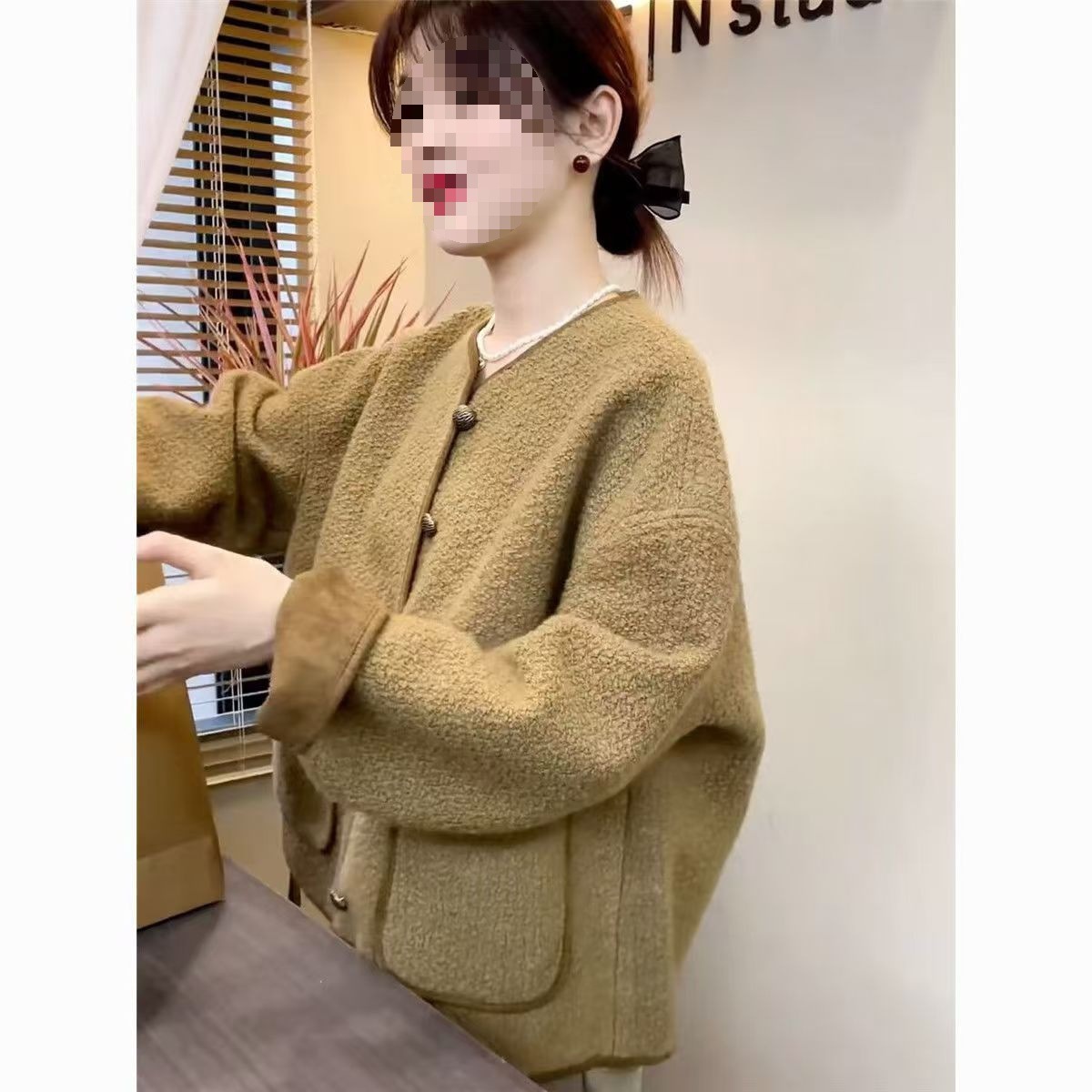 直播原版香风外套2025秋季新款秋冬休闲宽松感超好看皮毛上衣