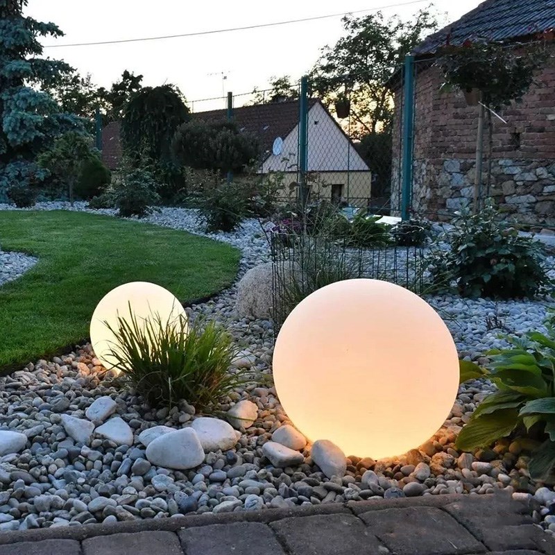 现代草坪灯太阳能户外灯室外防水圆球灯景观O庭院落地发光球形灯