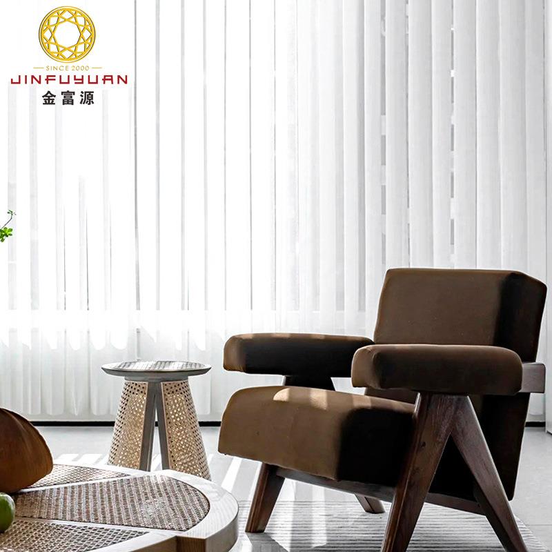 金富源条纹纱梦幻窗帘垂直帘竖百叶窗帘卧室飘窗客厅遮光落地窗纱