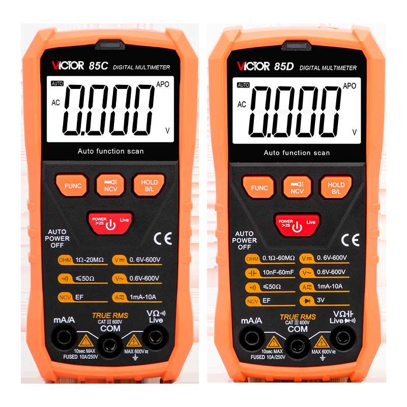 胜利VC85C智能识别自动换挡防烧数字万用表多用表VC85D带电容NCV