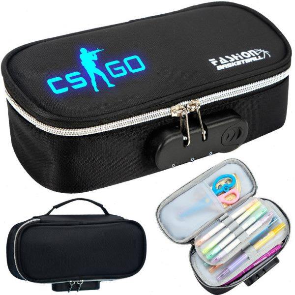 夜光csgo文具盒电竞CF大容量密码笔袋CS反恐精英铅笔盒游戏收纳盒,文具电教/文化用品/商务用品,笔袋,淘宝优惠券,粉丝福利购,淘宝优惠卷