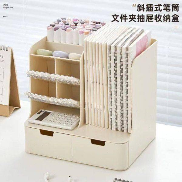 学生宿舍立式书架笔架筒抽屉式桌面公文件架收纳架整理架置物架,收纳整理,书桌收纳置物架,淘宝优惠券,粉丝福利购,淘宝优惠卷