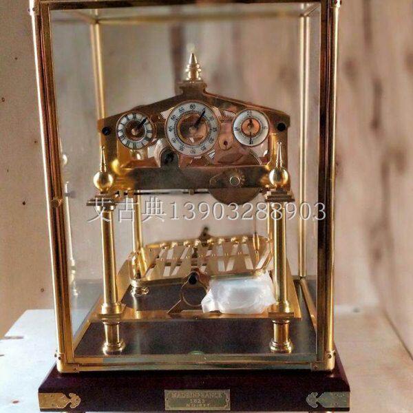 欧式纯铜镀金趣味娱乐翻版滚球座钟精品12秒