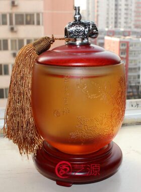 琉璃摆件富贵吉祥茶叶罐创意实用家居用品饰品生日礼物商务礼品