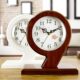 创意简约客厅座钟中式 超静音台钟表卧室床头无声钟表木质桌面摆件