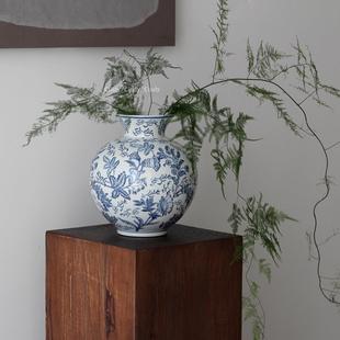 花瓶玄关复古摆件 雅致福罐 Cindy美学新中式 东方瓷器青花系列