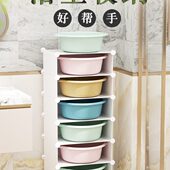 脸盆架落地式 免打孔家用宿舍浴室简易多层塑料置物柜卫生间收纳柜