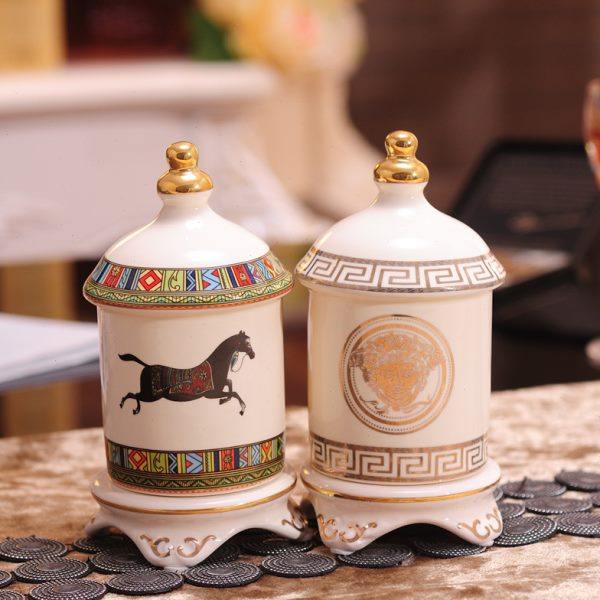 欧式陶瓷牙签筒罐瓶棉签盒筒罐家用牙线盒筒客厅茶几餐桌装饰摆件,家居饰品,其他工艺饰品,淘宝优惠券,粉丝福利购,淘宝优惠卷