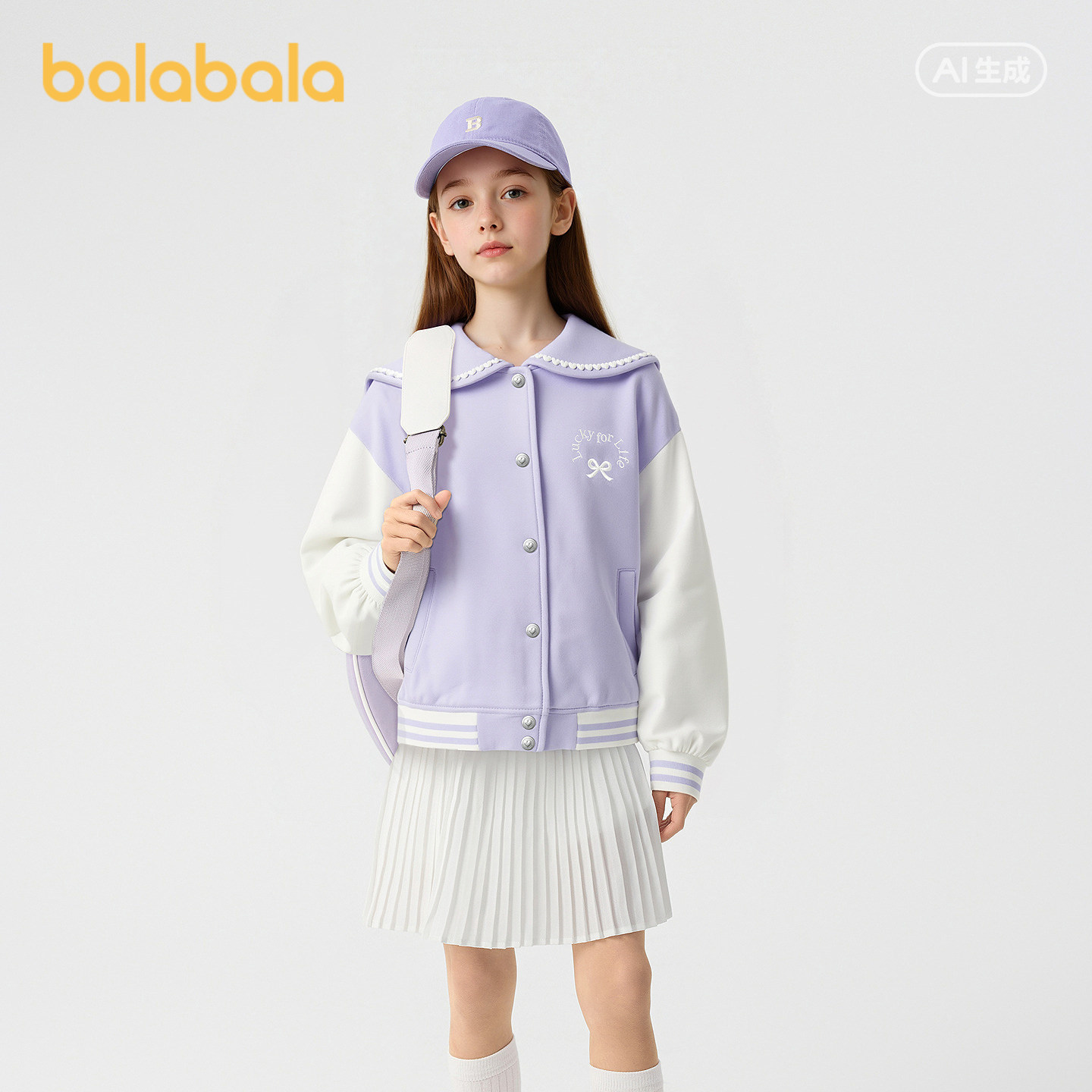 巴拉巴拉balaOne外套棒球服撞色