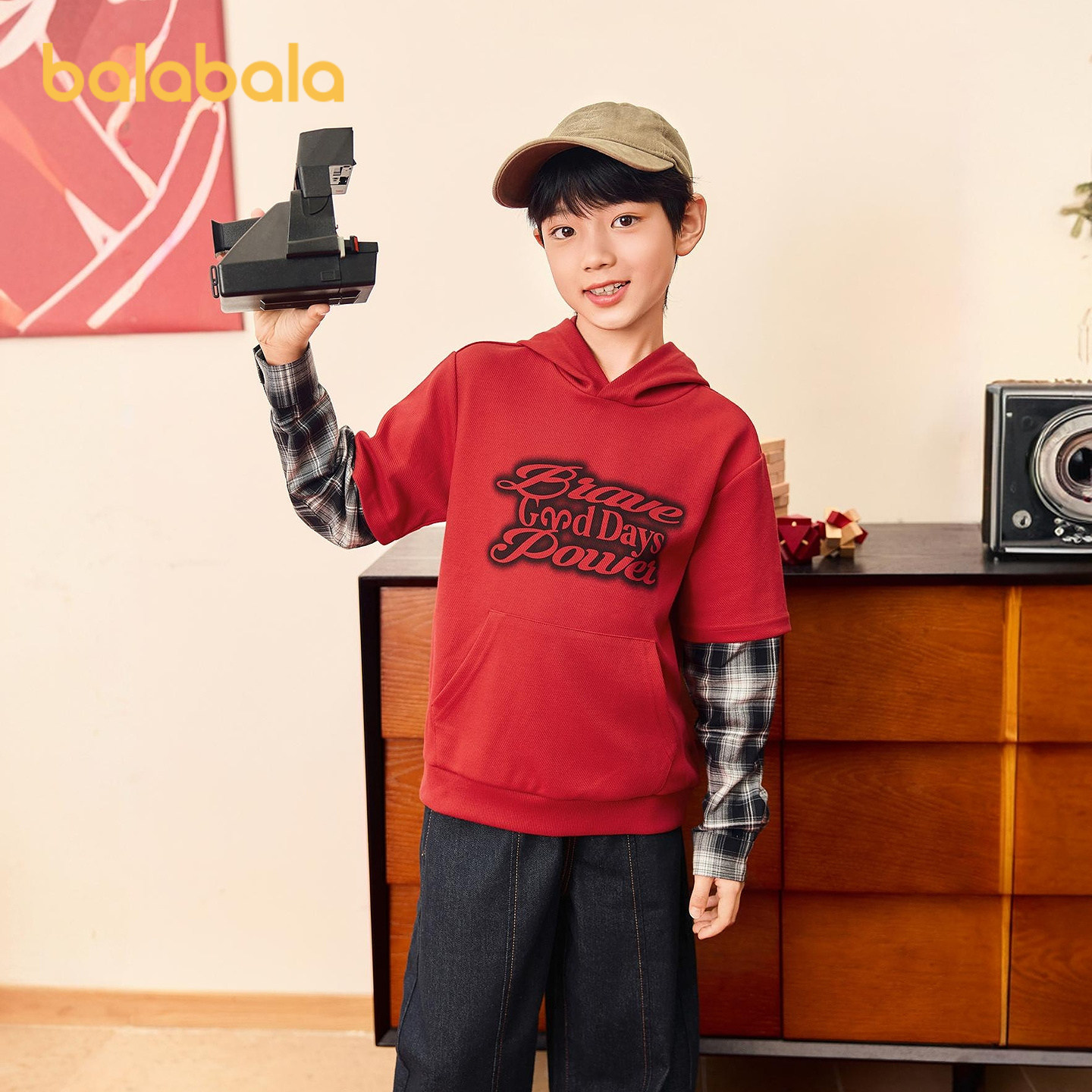 巴拉巴拉balaOne男童卫衣假两件