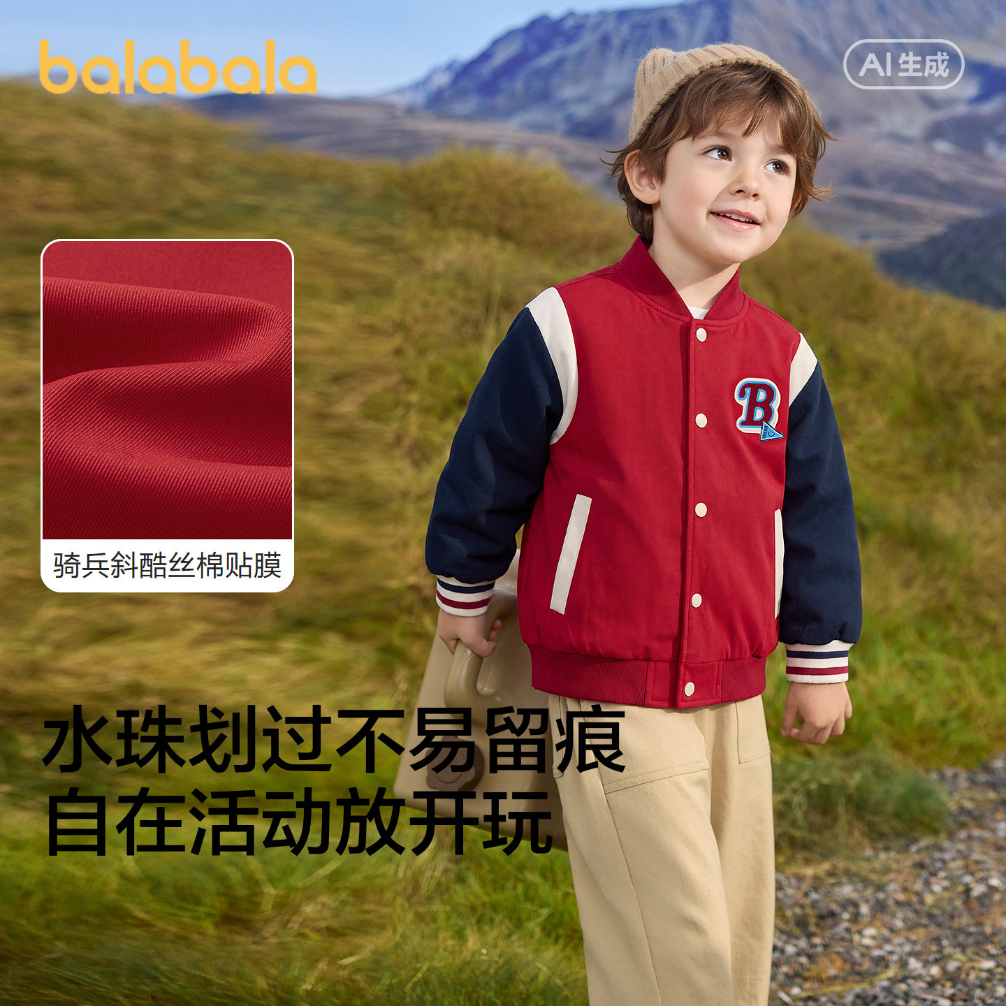 巴拉巴拉balaOne羽绒服复古外套