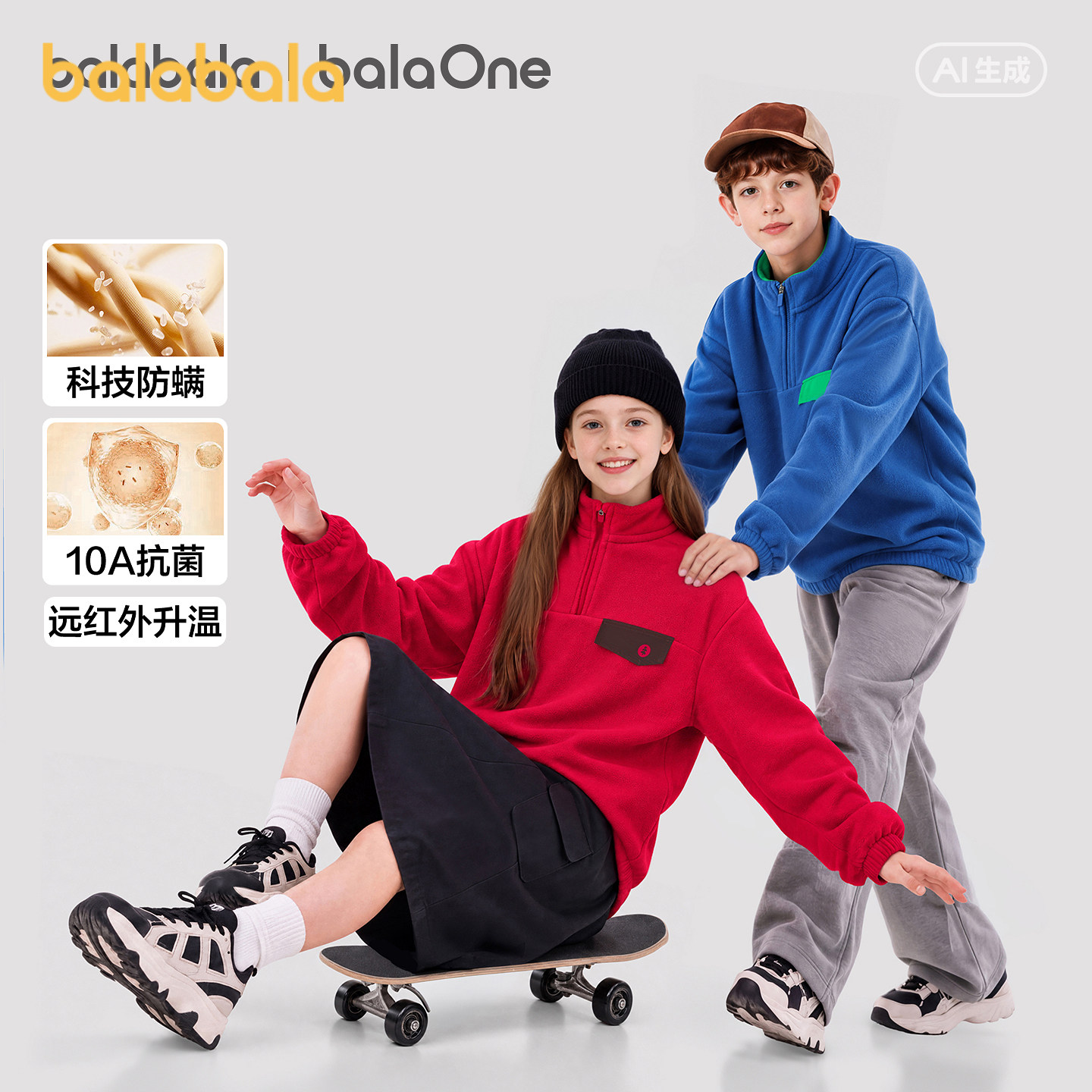 巴拉巴拉balaOne童装男女童卫衣