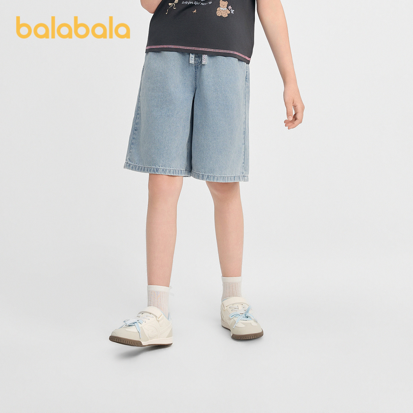 巴拉巴拉balaOne短裤牛仔直筒裤