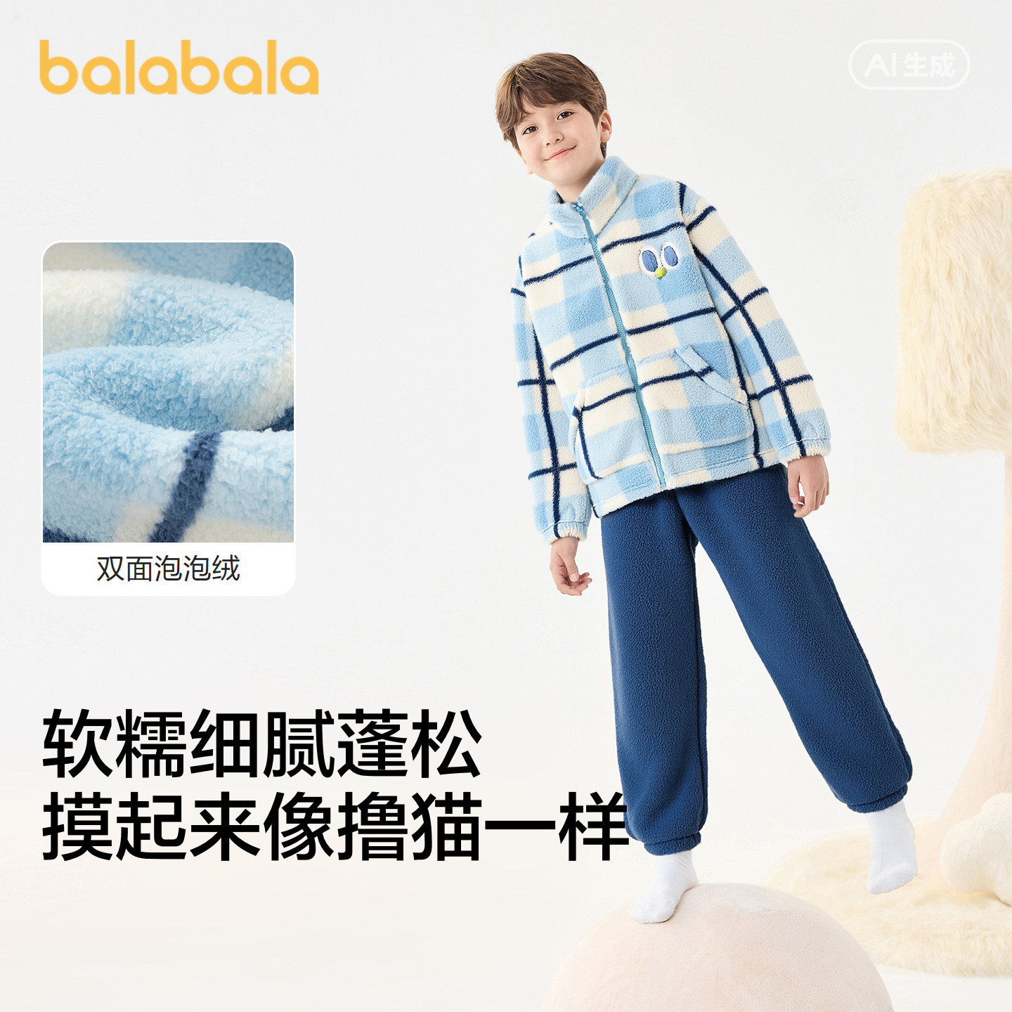巴拉巴拉儿童家居服套装男童睡衣