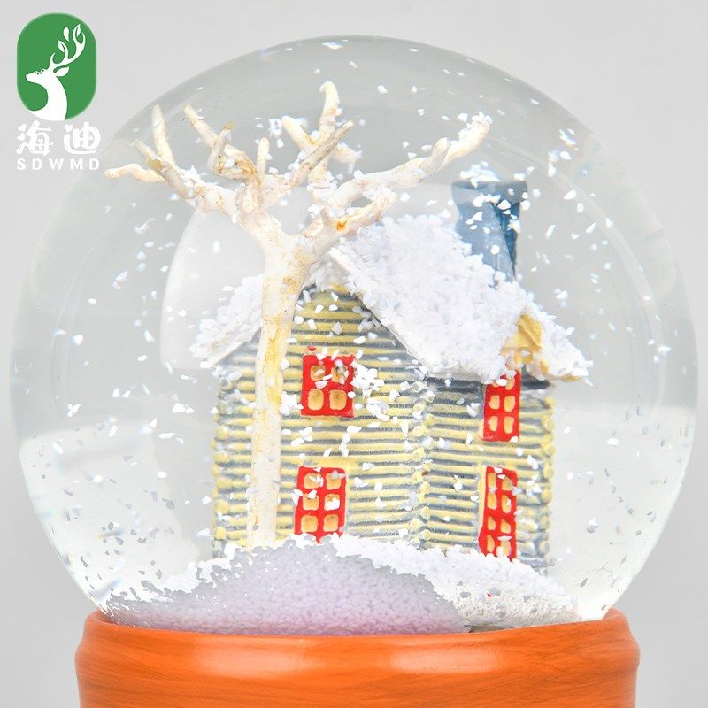 圣诞装饰品圣诞树下雪水晶球飘雪球圣诞节日氛围场景布置桌面摆件