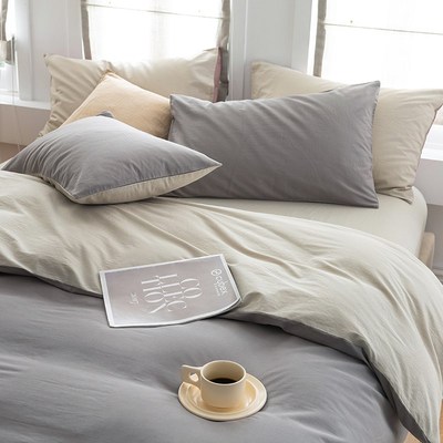 纯棉被套1.5单件180x200x230x250cm全棉纯色1.8米被罩248定制尺寸