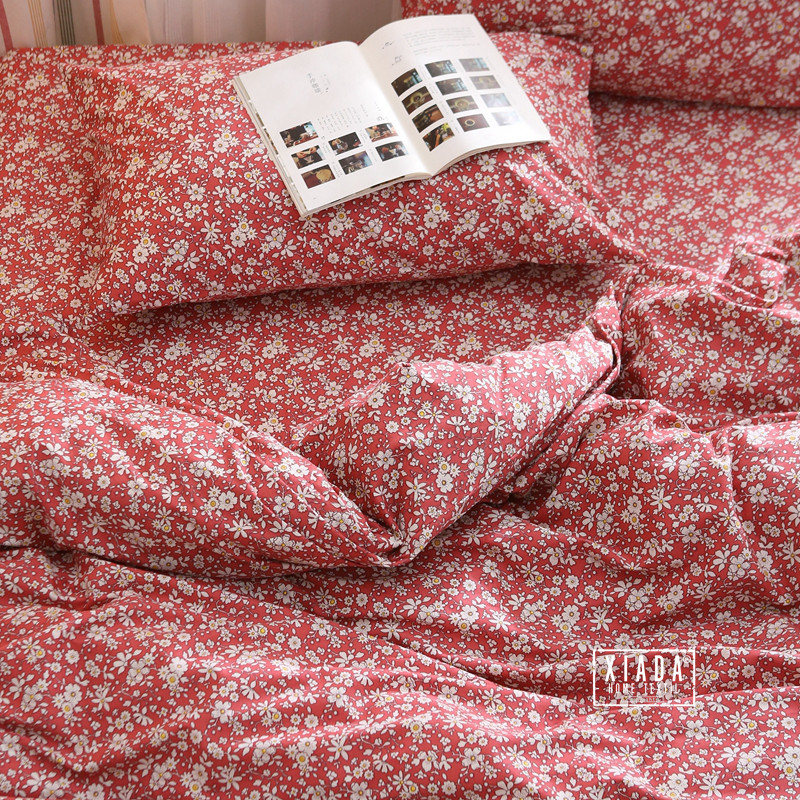 秋冬碎花被套单件纯棉厚斜纹全棉被罩宿舍1.5双人2.0x2.3 2.2x2.4