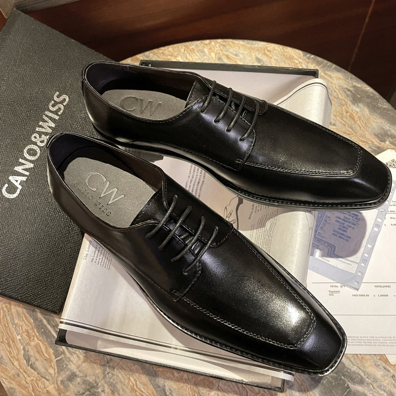 春季正装皮鞋男鞋德比鞋英伦系带透气结婚新郎商务休闲高级感厚底