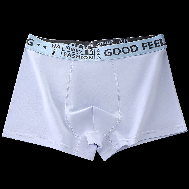 青少年内裤男夏季薄款纯棉平角初高中发育期学生无痕抗菌大码四角