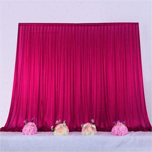 婚庆背景打底纱幔舞台背景幔布置婚庆生日宴会背景帷幔幕布背景墙