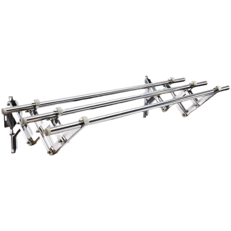 伸缩晾衣架室外墙阳台户外推拉晒衣架不锈钢晾衣杆加粗加厚凉衣架