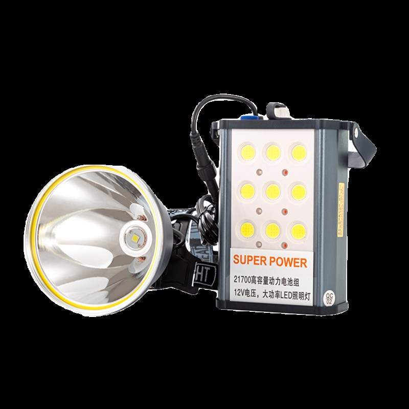 16核头灯强光超亮充电大功率头戴两件式动力锂电超长续航感应钓鱼