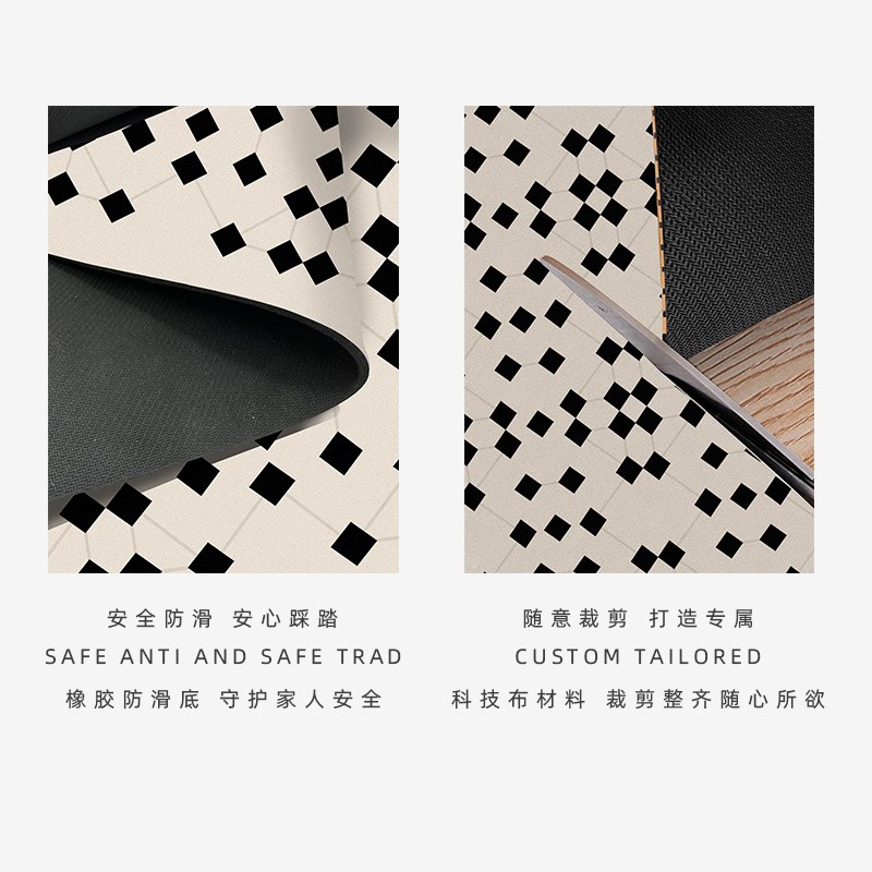 简约现代厨房地垫家用可擦免洗防水防油防滑耐脏脚垫长条吸水地毯