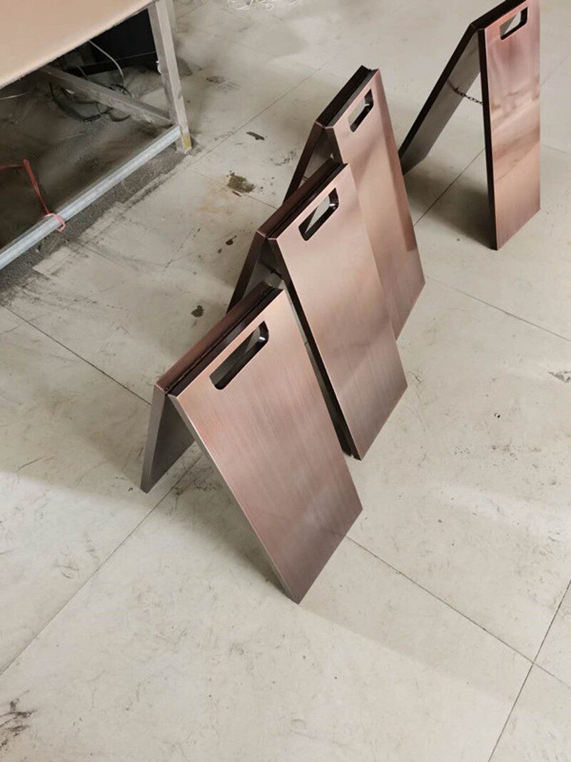 加厚 不锈钢腐蚀A字牌路锥 小z心地滑警示牌 不锈钢高档仿古A字牌