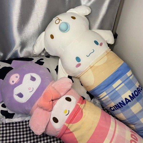 包邮日系小白狗卡通冰淇淋长条抱枕靠枕沙发靠垫超软女生睡觉夹腿