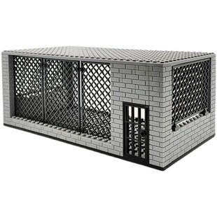 铁丝网牢笼小颗粒积木益智拼装男孩儿童6-14岁玩T具犯人警署小监