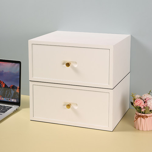 桌面抽屉式收纳盒木质手饰首饰文件整理盒办公室宿舍储物盒箱子